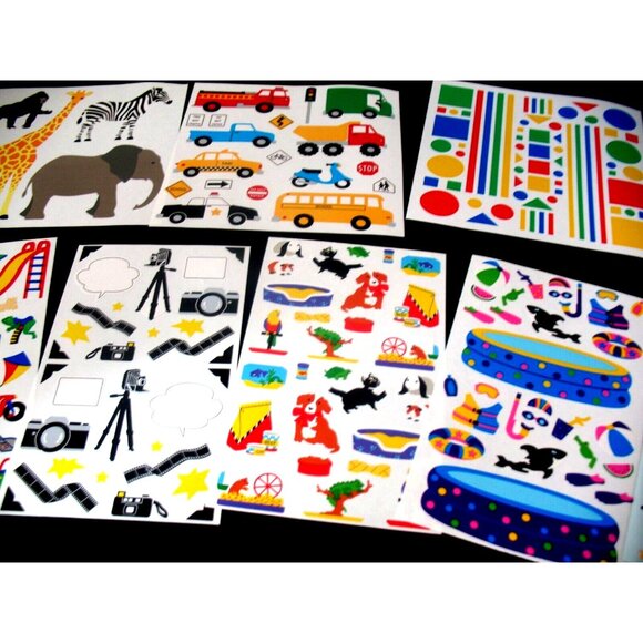 Lot Stickers, 24 block 3 Lg,Picnic, Dance, Starfish, Penguins, Music, Pets, Pool - Picture 2 of 5